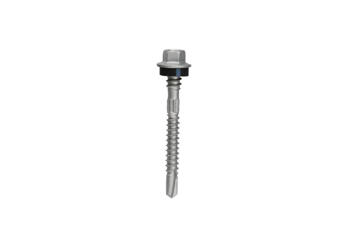 Hex Flange Head Self Drilling Screw with Black Rubber